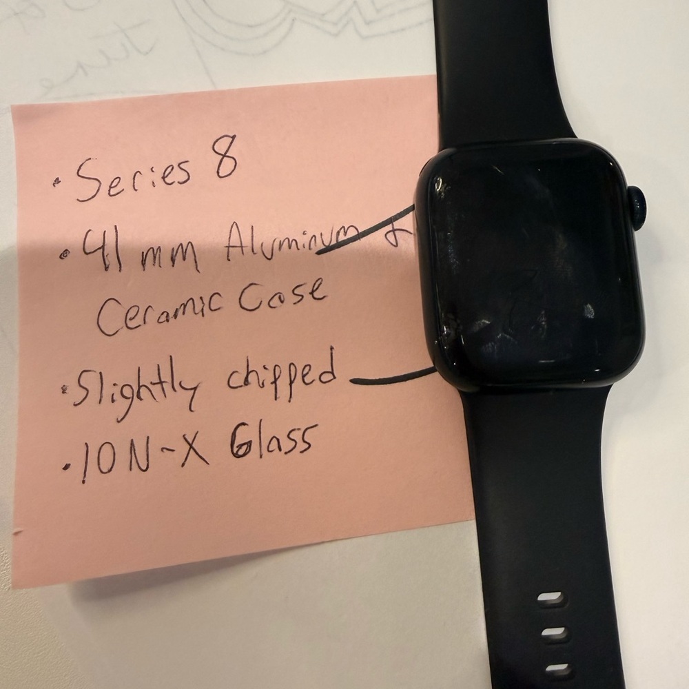 Apple Watch Series 8 Black Aluminum Case with Black Sport Band
